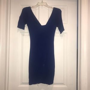 Blue cutout back dress